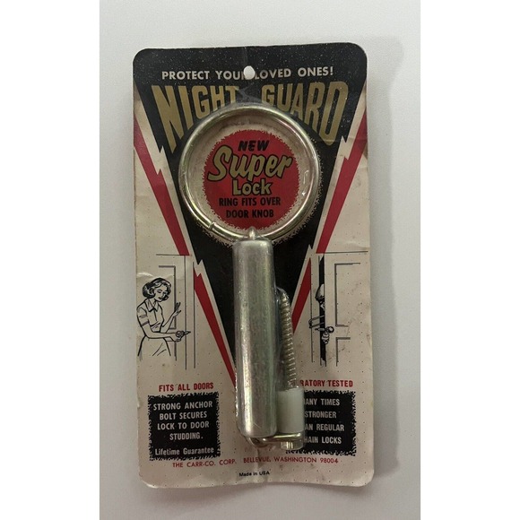 Other - Vintage Night Guard Super Lock - Door Knob Security Hardware
